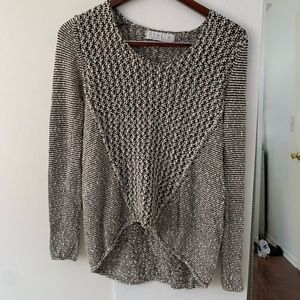 Black and white long sleeve top